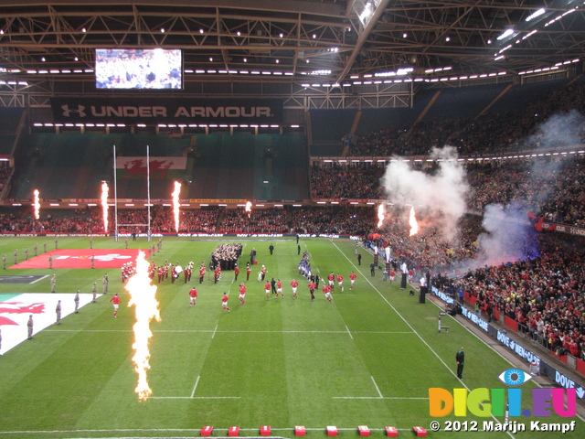 SX25139 Flames in Millennium stadium